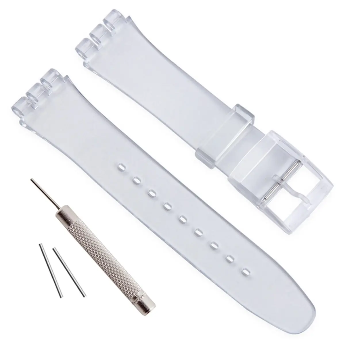 GREENOLIVE Silicone Watch Strap for Swatch 17mm (0.67 inch) | Lucency Color, Water-Resistant - main product image