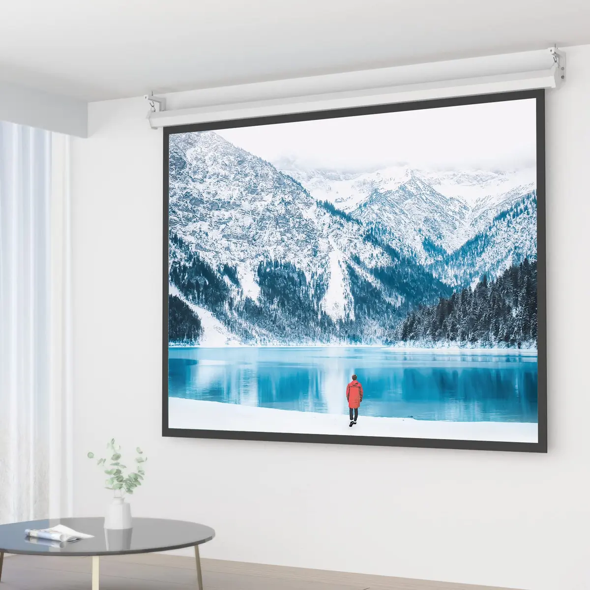 WALI Universal Projector Screen Ceiling Mount, Holds up to 66 lbs | 30kg Capacity L-Brackets - view 2