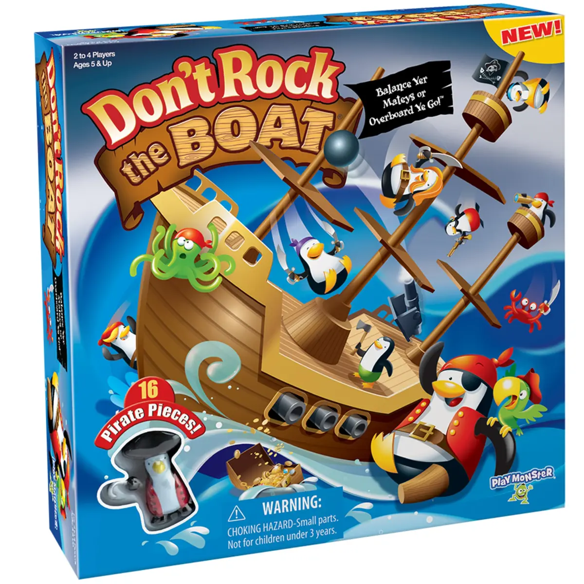 PlayMonster Don’t Rock the Boat Board Game | 27.9 cm (11 in) | Educational Hand-Eye Coordination Game - main product image