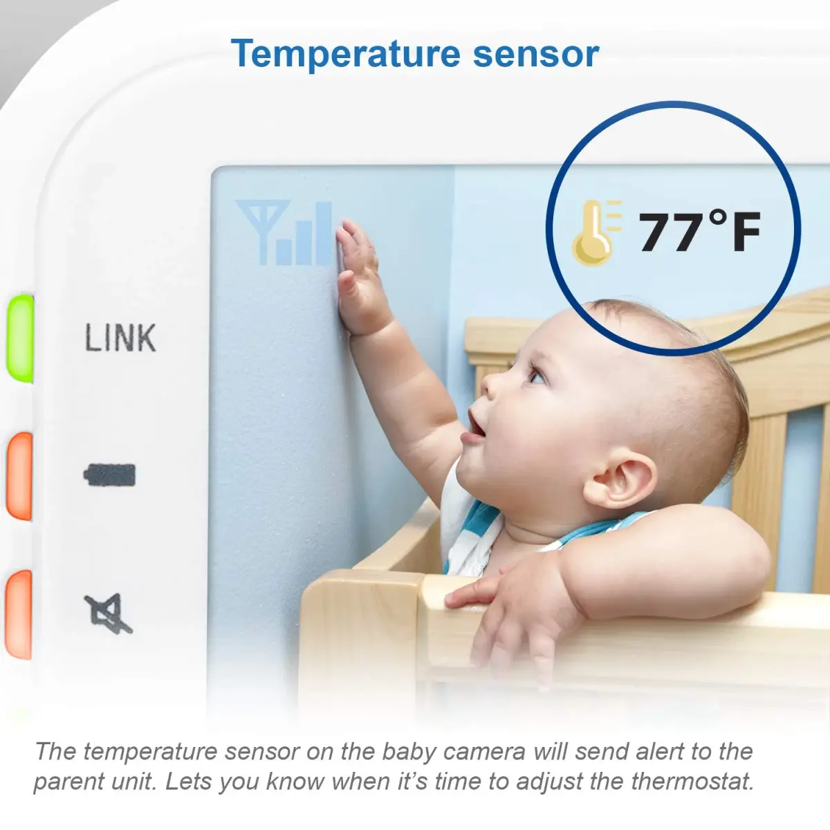 VTech VM3252 No WiFi Video Baby Monitor, 2.8" Screen | 1000ft Range, 480p Video, 2-Way Talk - view 8