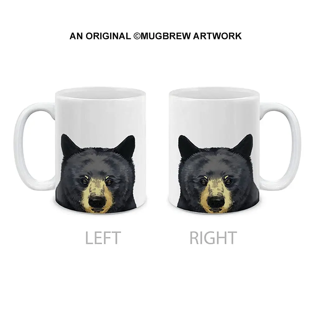 MUGBREW Cute Animal Black Bear Ceramic Coffee Mug 11 OZ | Unique Animal Design for Daily Use - view 2