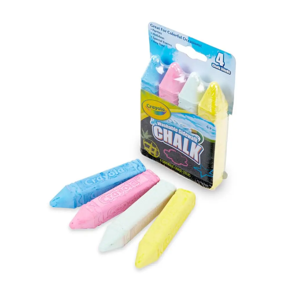 Crayola Sidewalk Chalk 4/Pkg, Multi | Washable Outdoor Art for Kids - view 5