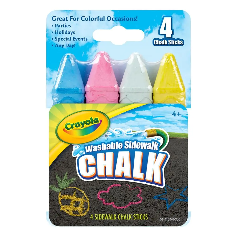 Crayola Sidewalk Chalk 4/Pkg, Multi | Washable Outdoor Art for Kids - view 2
