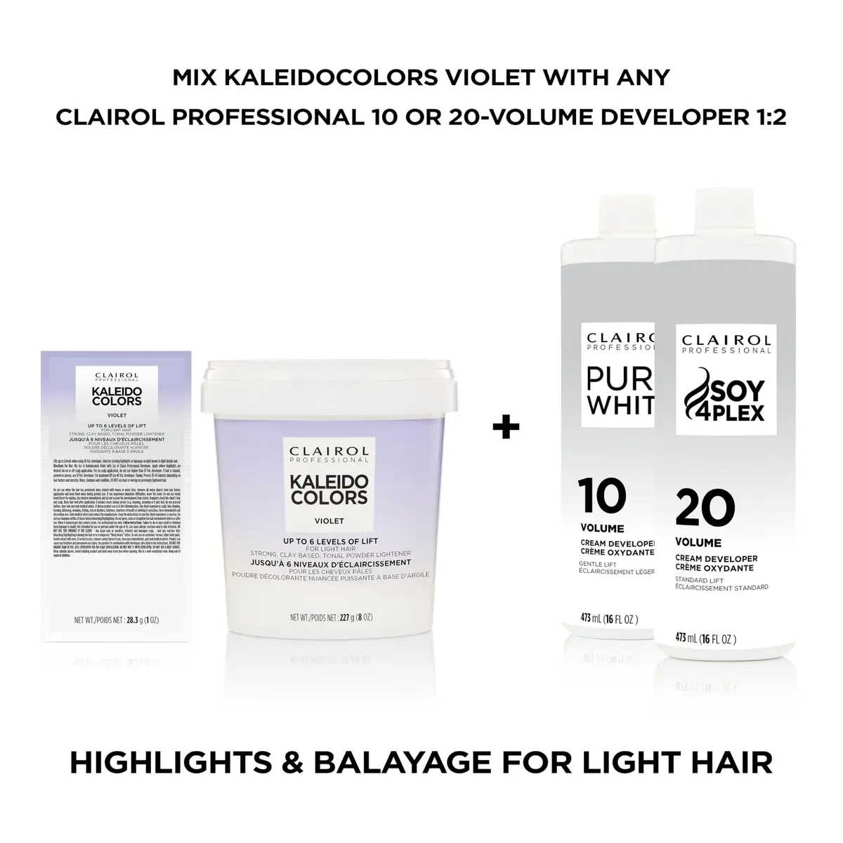 Clairol Professional Kaleidocolors Hair Lightener 1 oz. | Tones Highlights in 10 Min - view 6