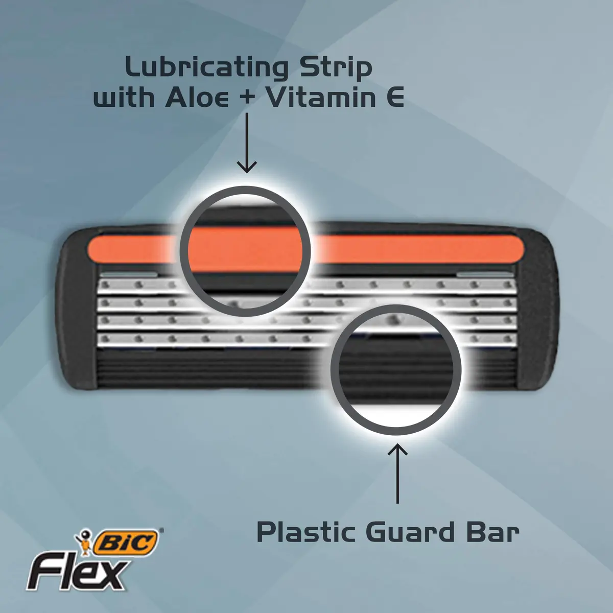 BIC Flex 4 Sensitive Hybrid Titanium Disposable Razors, 2 Handles & 8 Cartridges | Sensitive Skin Friendly (70-120 chars) - view 6
