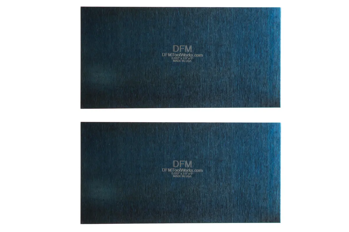 DFM Tool Works Rectangle Card Scraper 0.032" Blue | Precision Woodworking Tool for Hardwoods - main product image