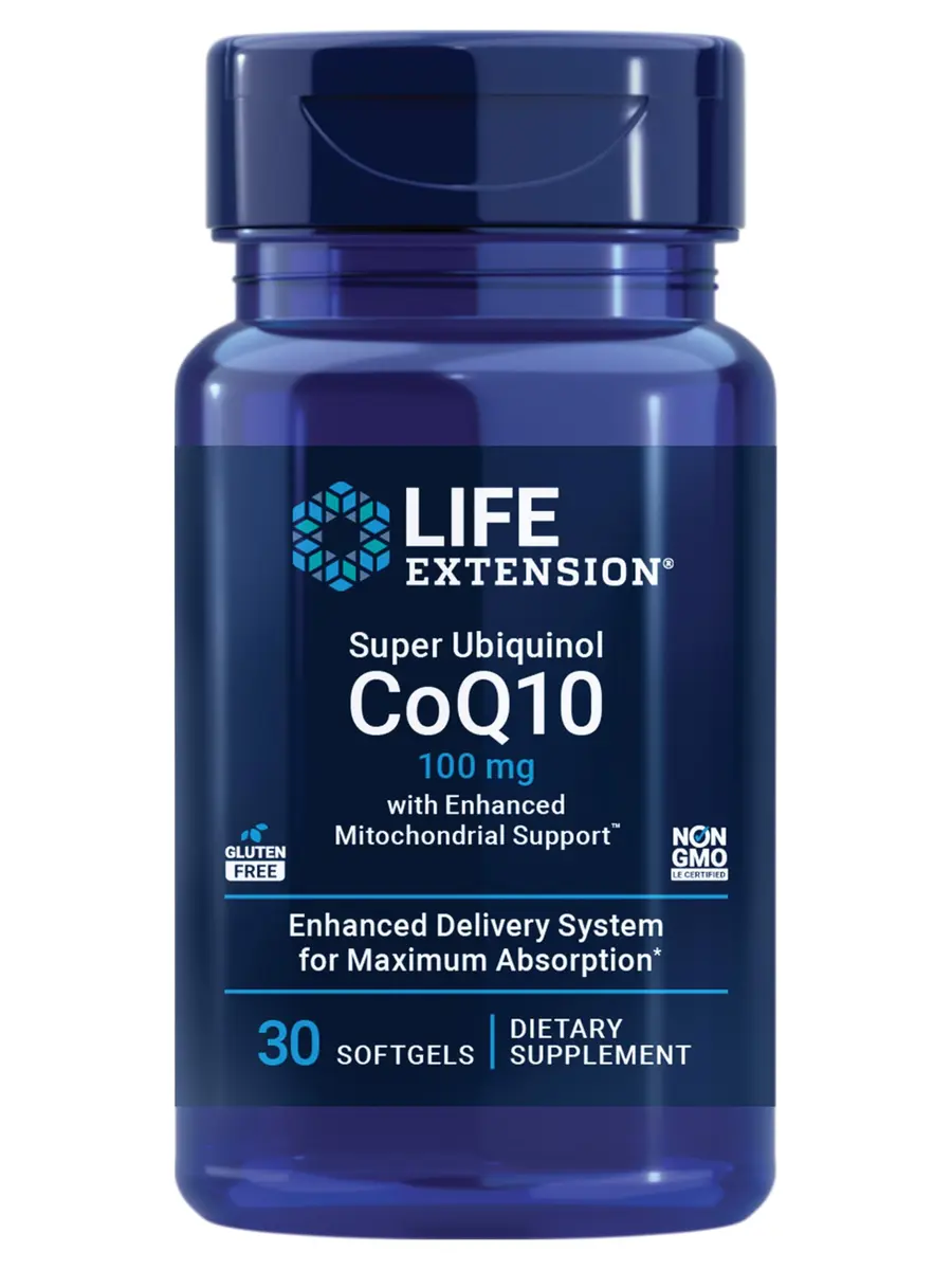 Life Extension Super Ubiquinol CoQ10 100 mg Softgels | Enhanced Mitochondrial Support, Heart Health, Cell Energy, Bioavailable, Non-GMO & Gluten-Free - main product image