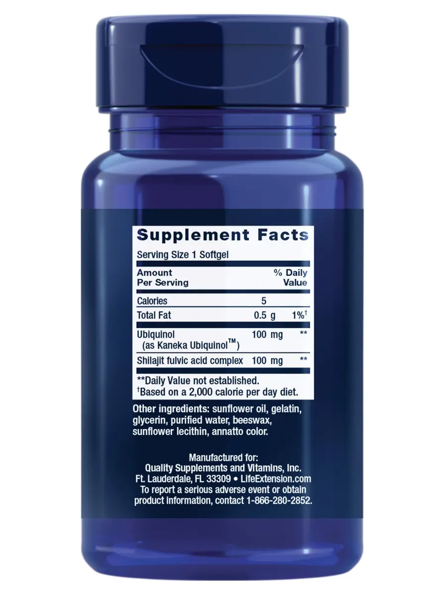 Life Extension Super Ubiquinol CoQ10 100 mg Softgels | Enhanced Mitochondrial Support, Heart Health, Cell Energy, Bioavailable, Non-GMO & Gluten-Free - view 2
