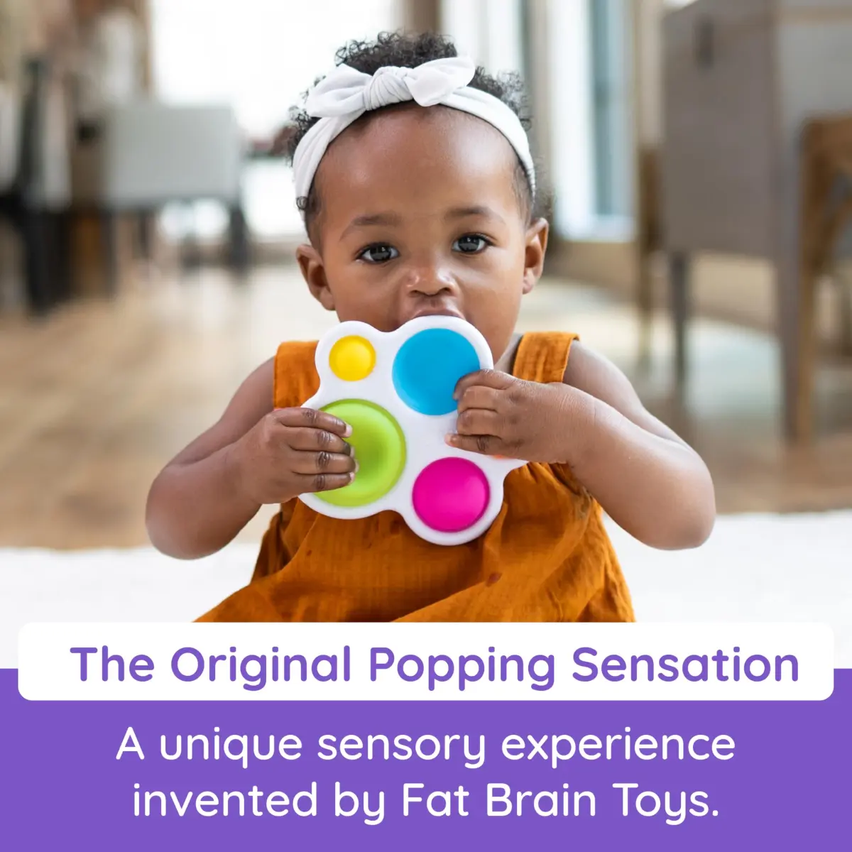 Fat Brain Toys Dimpl Sensory Toy | 5 Silicone Bubbles, BPA-Free, Ages 10 Months+ - view 2