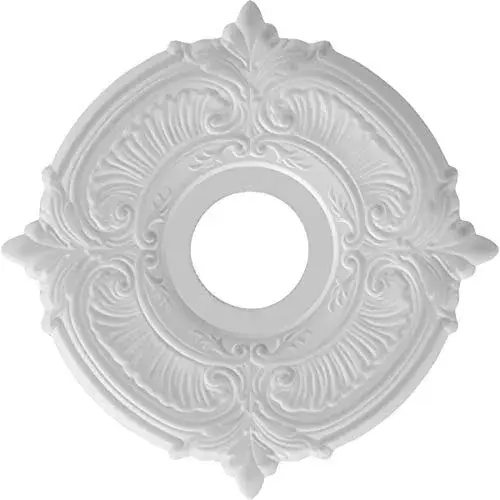 Ekena Millwork Attica Thermoformed PVC Ceiling Medallion 33 cm (13 in.) OD x 1.9 cm (0.75 in.) P | Adds Architectural Detail to Ceilings - view 4