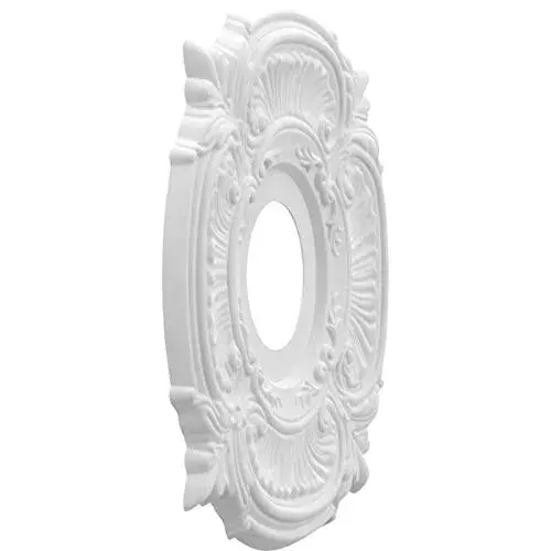 Ekena Millwork Attica Thermoformed PVC Ceiling Medallion 33 cm (13 in.) OD x 1.9 cm (0.75 in.) P | Adds Architectural Detail to Ceilings - view 2