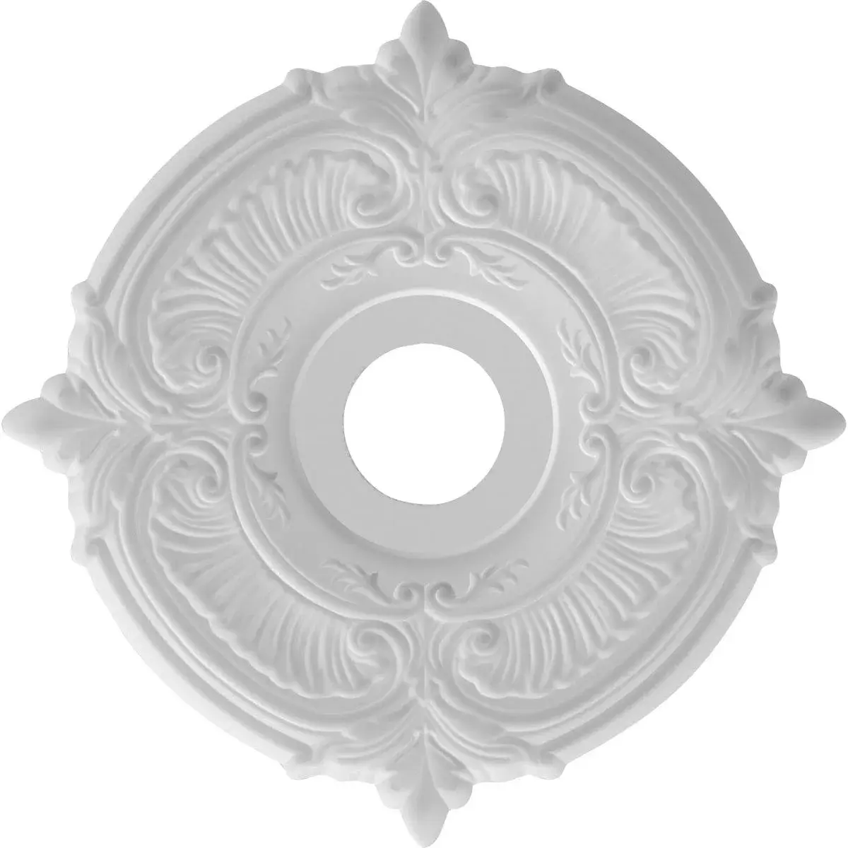 Ekena Millwork Attica Thermoformed PVC Ceiling Medallion 40.6 cm (16 in. OD) | Lightweight & Moisture-Resistant - view 4