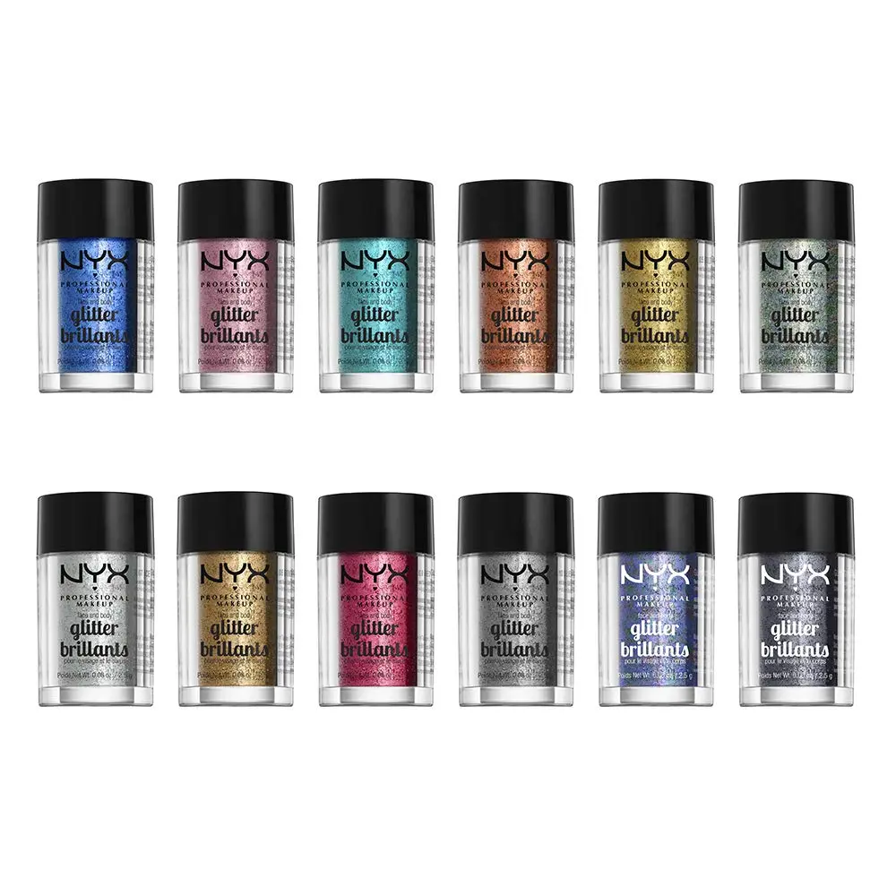 NYX PROFESSIONAL MAKEUP Face & Body Glitter, Rose 2.5 ml (0.08 Fl Oz) | Shimmering Loose Glitter for Face and Body - view 4