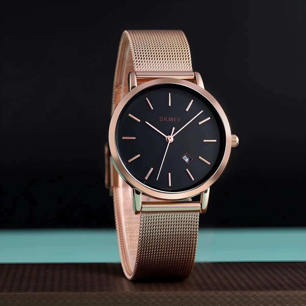 MASTOP Women's Ultra-Thin Quartz Watch 33mm Rose Gold | Japanese Movement - view 7