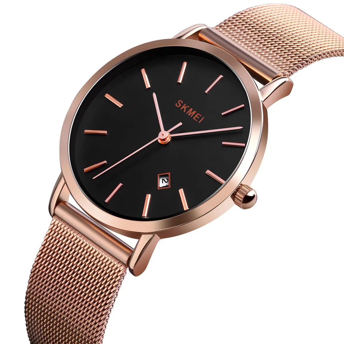 MASTOP Women's Ultra-Thin Quartz Watch 33mm Rose Gold | Japanese Movement - view 2