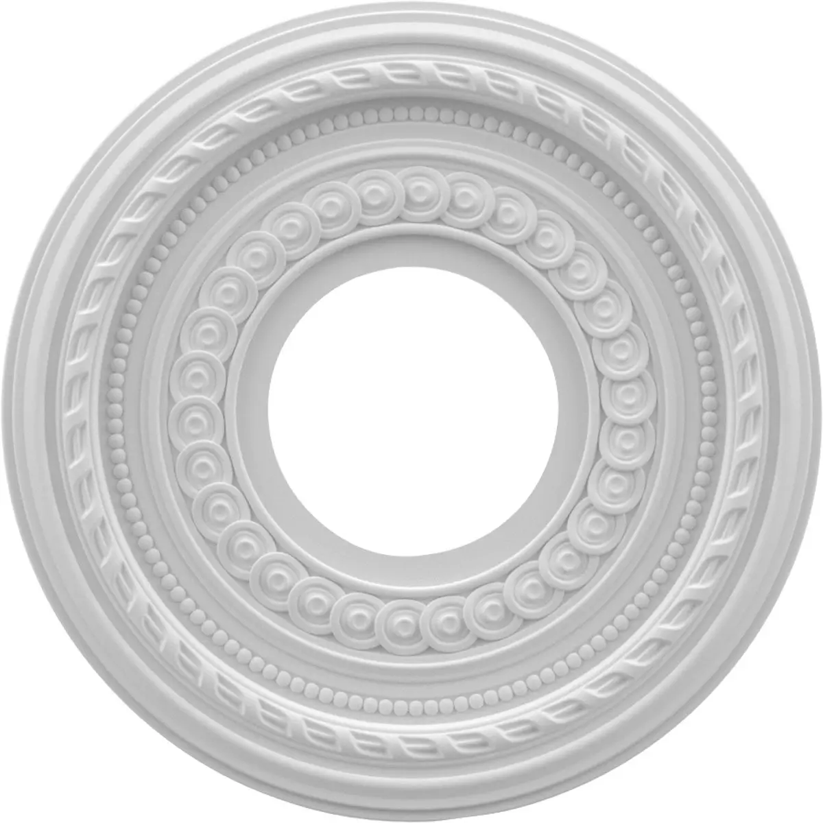 Ekena Millwork CMP10CO Cole Thermoformed PVC Ceiling Medallion | 10" OD, Indoor & Outdoor - main product image