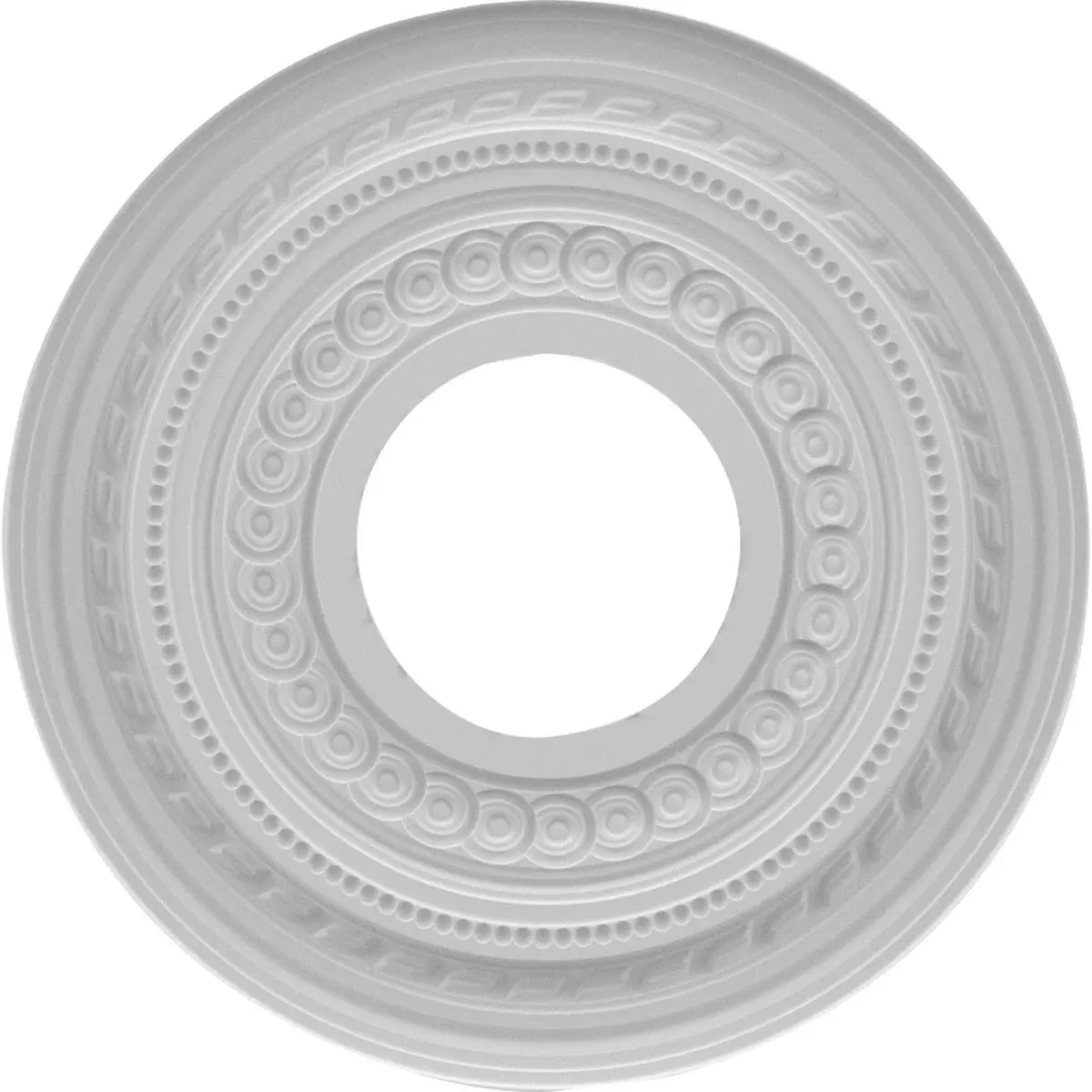 Ekena Millwork CMP10CO Cole Thermoformed PVC Ceiling Medallion | 10" OD, Indoor & Outdoor - view 4