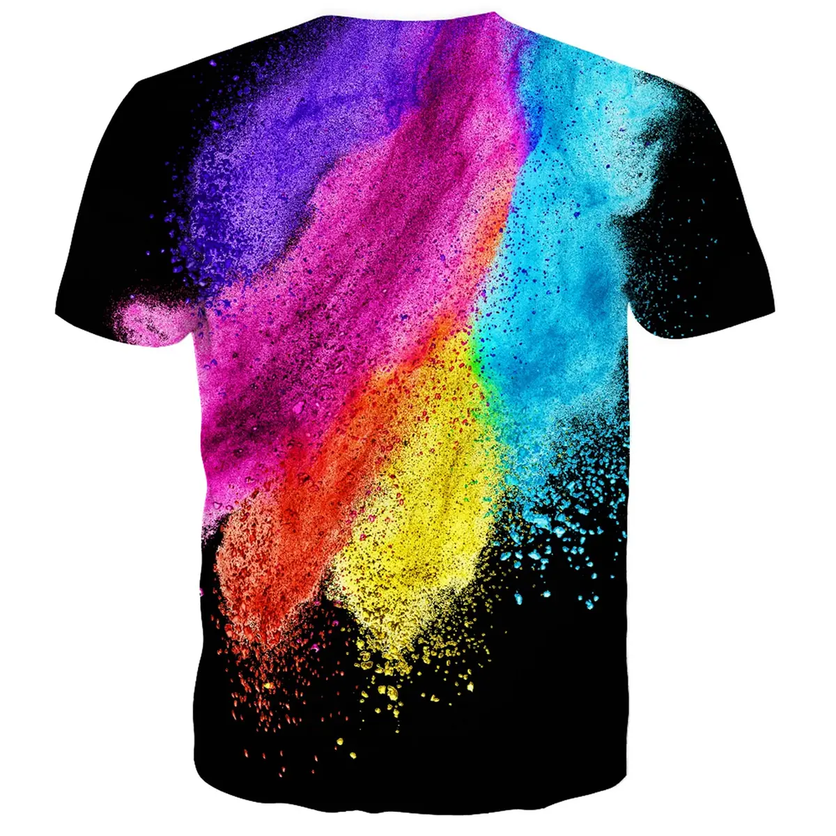 YAJOOEY Men Womens Colorful Printing Shirts Unisex 3D Graphic Printed Casual Short Sleeve T-Shirts L | Vibrant 3D Dye-Sublimation - view 2