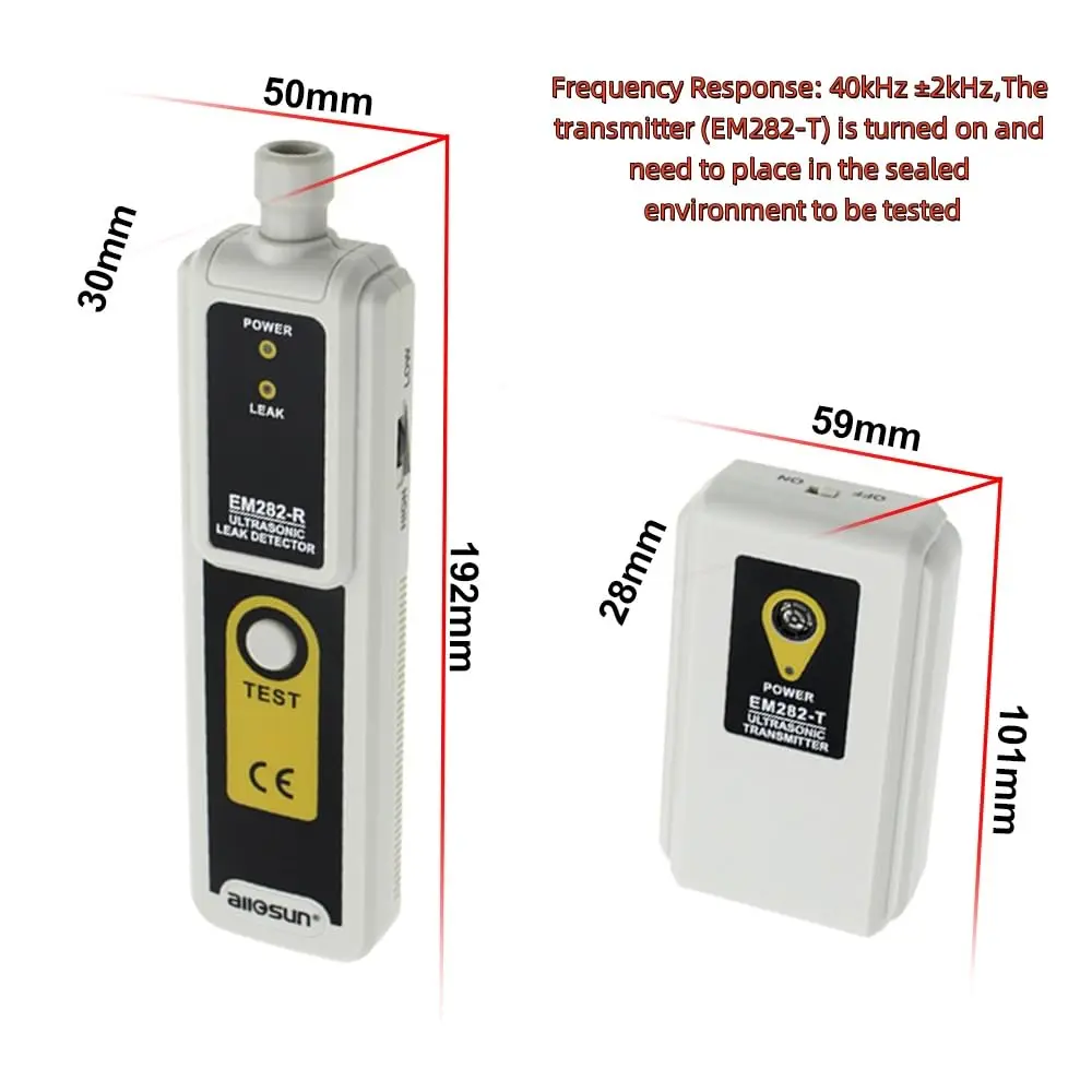 allsun Ultrasonic Leak Detector Kit EM282 with Transmitter, 40kHz HVAC & Automotive Leak Tester - view 5