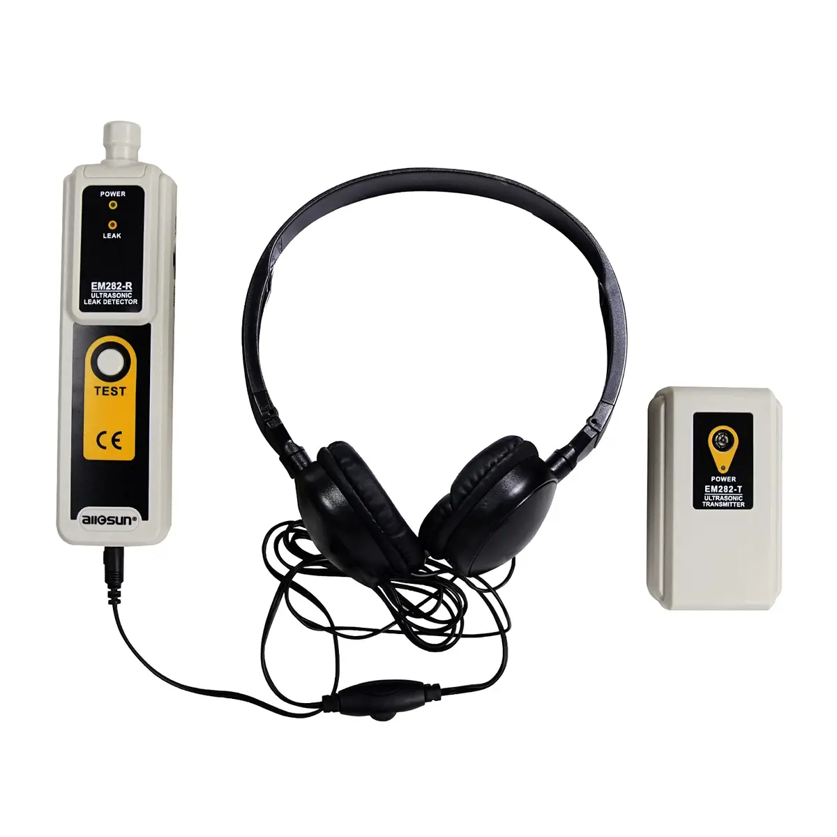 allsun Ultrasonic Leak Detector Kit EM282 with Transmitter, 40kHz HVAC & Automotive Leak Tester - main product image