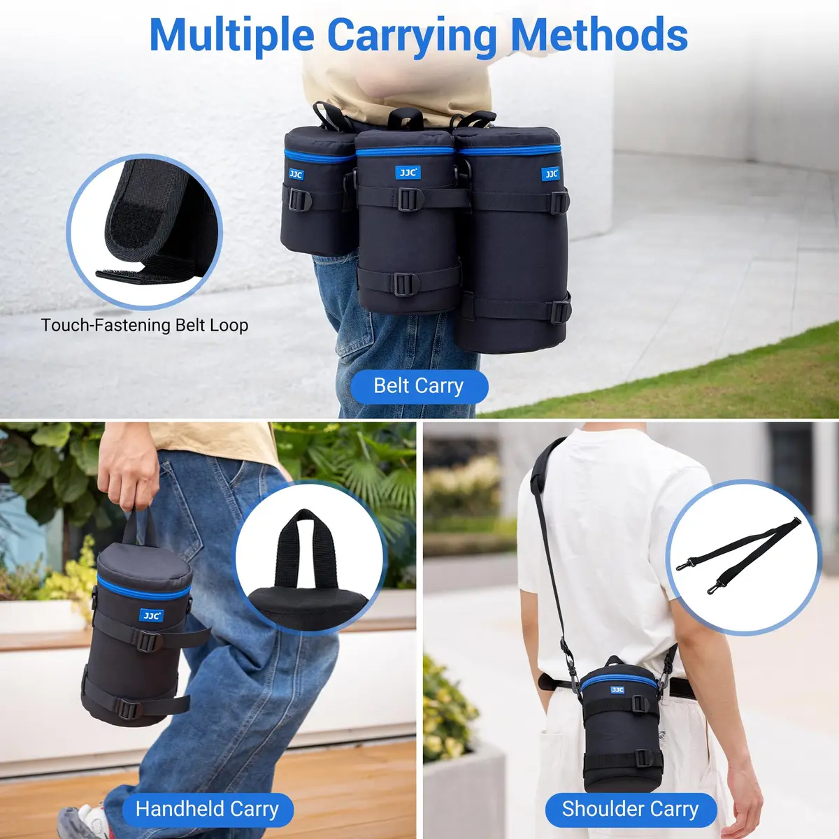 JJC Padded Camera Lens Case Pouch for Canon EF 70-200mm f4L, Nikon AF-S 70-200mm f4G, Sony 70-200mm f4G, 110mm x 190mm (4.3" x 7.5") - view 7