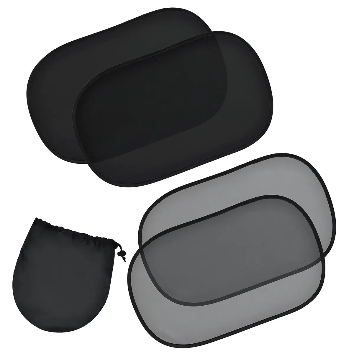 EcoNour Car Window Shades for Baby | Protects Baby from Sun & Heat (4 Pack) - main product image