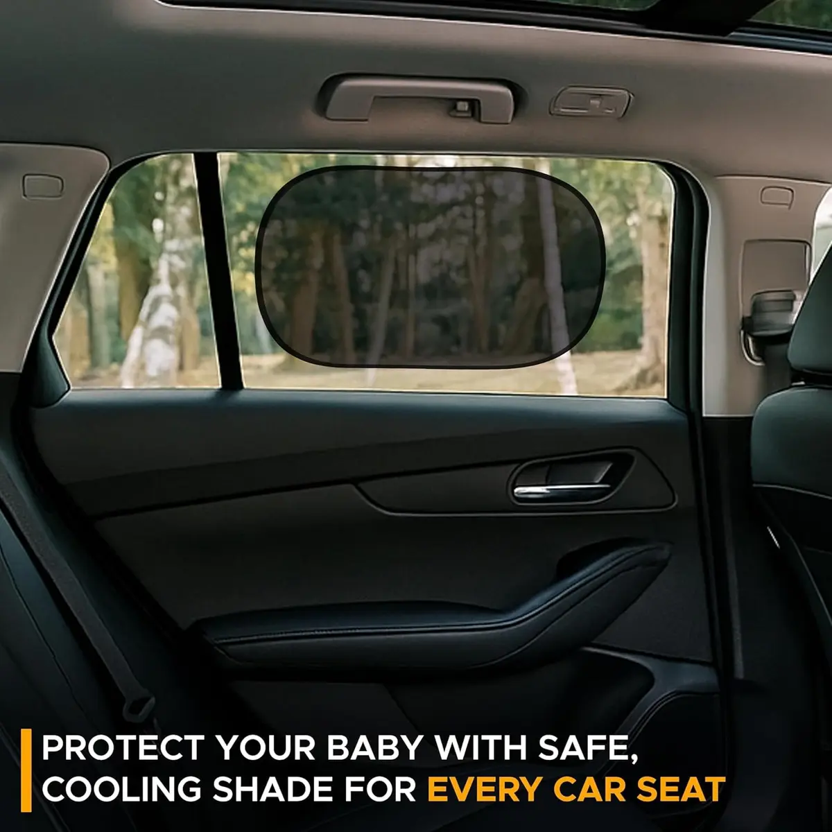 EcoNour Car Window Shades for Baby | Protects Baby from Sun & Heat (4 Pack) - view 10