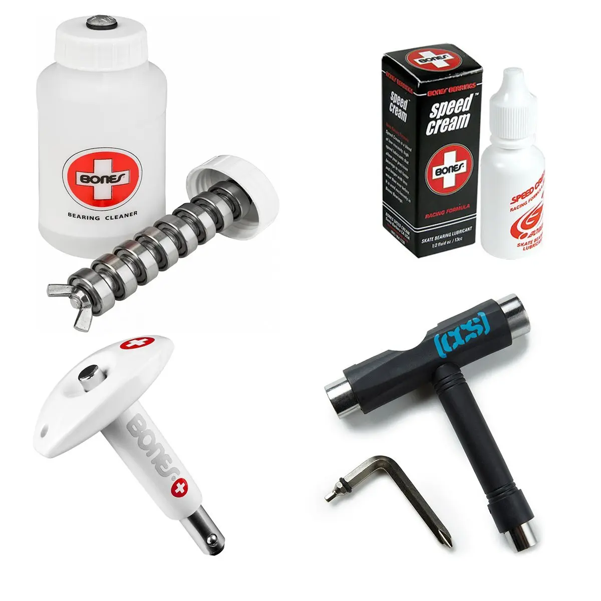 Bones Bearing Cleaning Unit Maintenance Kit with CCS Skateboard Tool | For 8 Bearings - main product image
