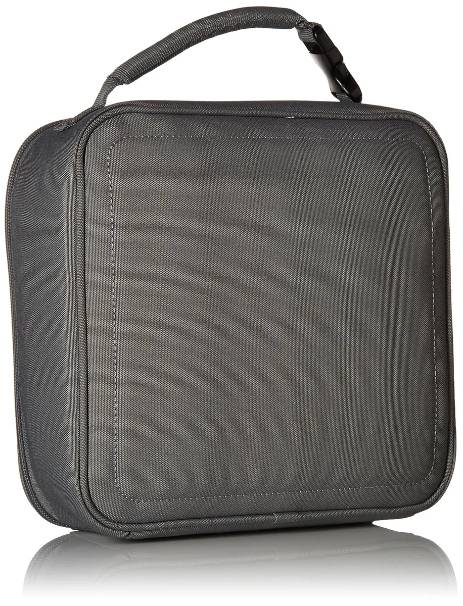 LEGO Lunch Bag, Durable and Insulated, with Mesh Pouch and Zip Compartment, Gray | Fun LEGO Brick Shape for Kids & Adults - view 2