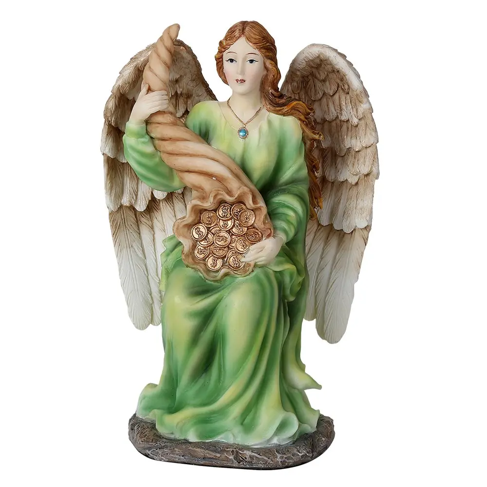 Pacific Giftware Angel of Abundance Prosperity Figurine 4.75"L x 4.5"W x 7"H | Positive Energy Decor - main product image