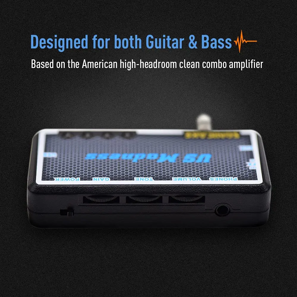 SONICAKE Mini Headphone Amp Combo for Guitar & Bass | Rechargeable, Effects, US Madness - view 2