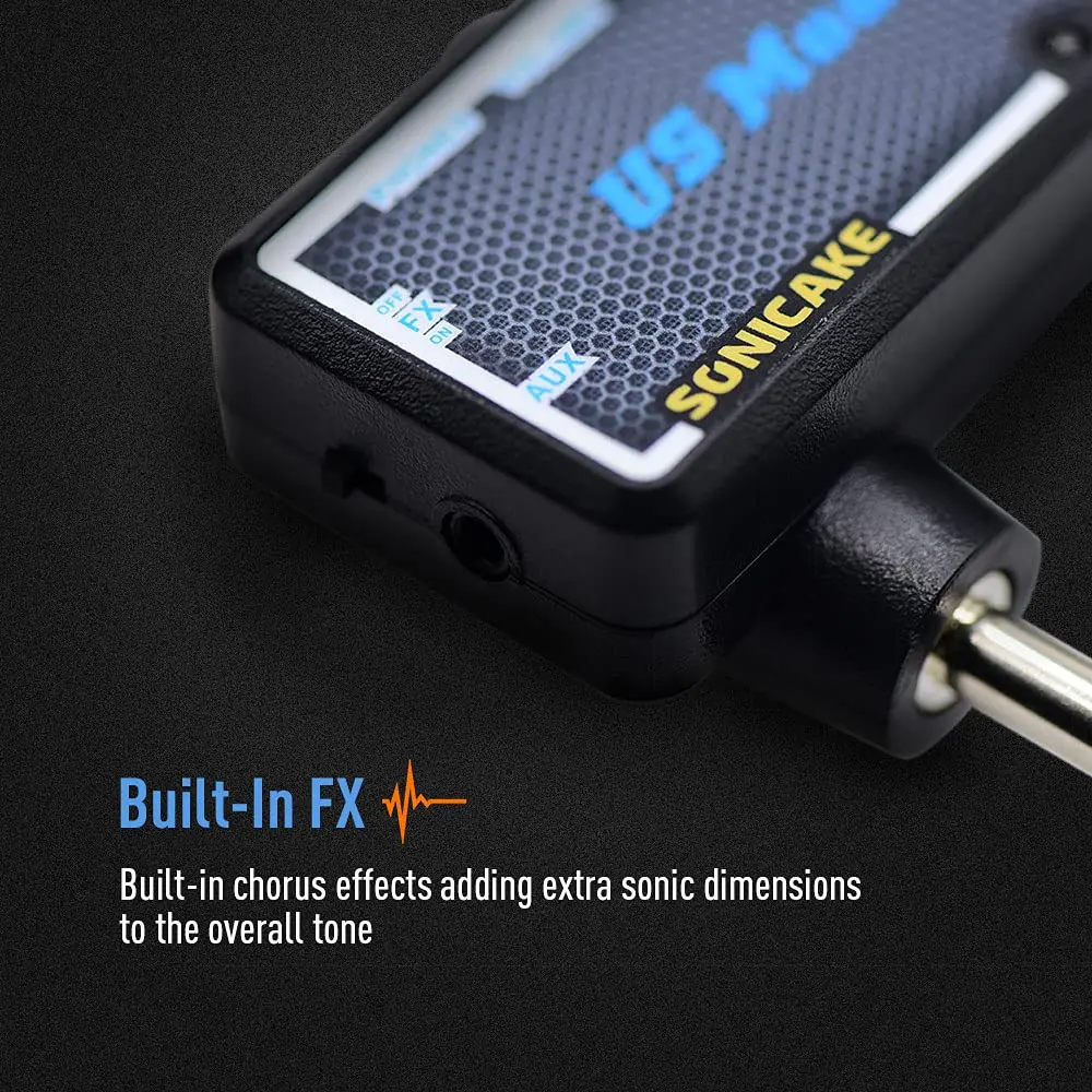 SONICAKE Mini Headphone Amp Combo for Guitar & Bass | Rechargeable, Effects, US Madness - view 3