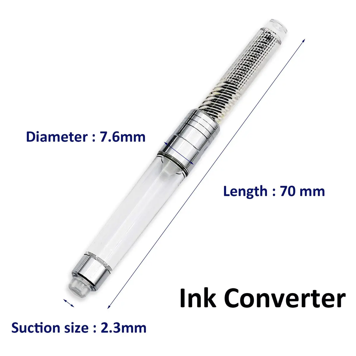 LACHIEVA LUX - International Size Fountain Pen Ink Converter- 6 PACK (Clear) | Refillable, Compatible with Major Fountain Pens - view 2