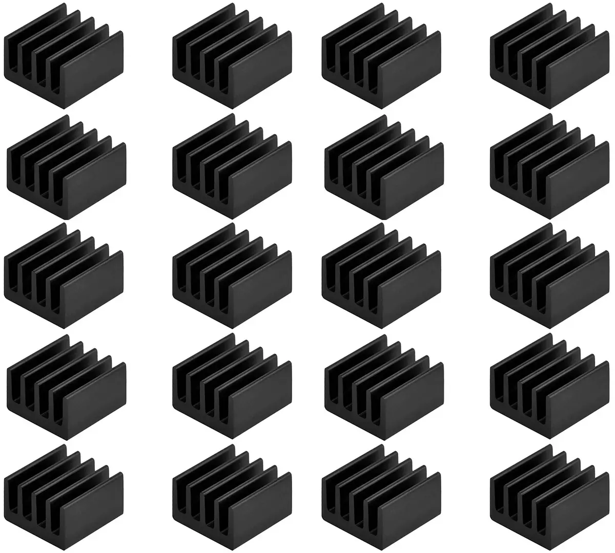 Easycargo 20pcs 9mm Small Aluminum Heatsink Kit | Passive Cooling for VRM & GPU - view 4