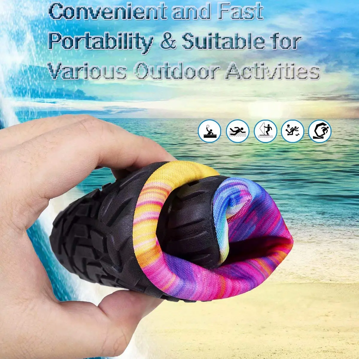 YALOX Water Shoes Women's Men's Outdoor Beach Swimming Aqua Socks Quick-Dry Barefoot Shoes Surfing Yoga Pool Exercise | Breathable & Shock Absorbing - view 5