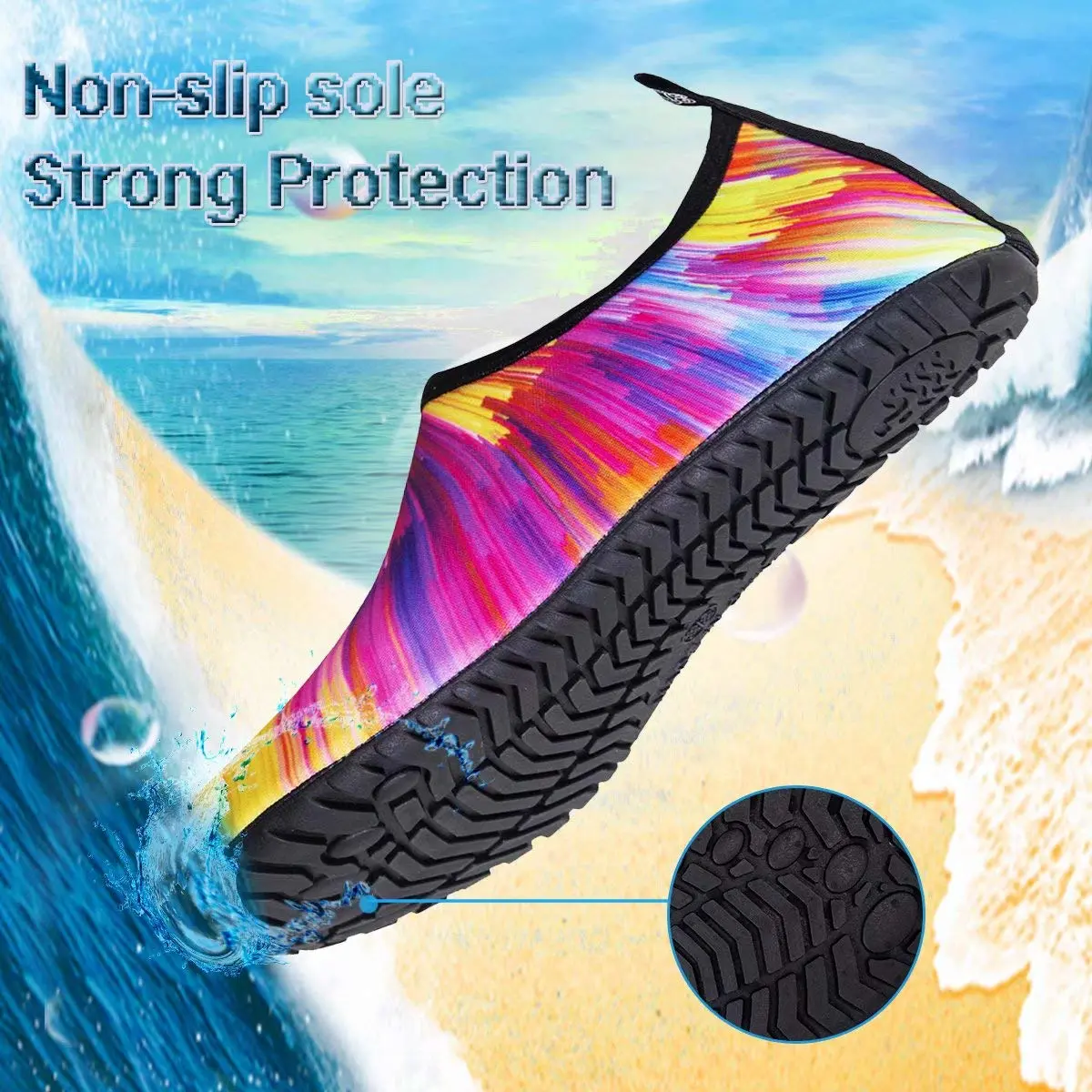 YALOX Water Shoes Women's Men's Outdoor Beach Swimming Aqua Socks Quick-Dry Barefoot Shoes Surfing Yoga Pool Exercise | Breathable & Shock Absorbing - view 3
