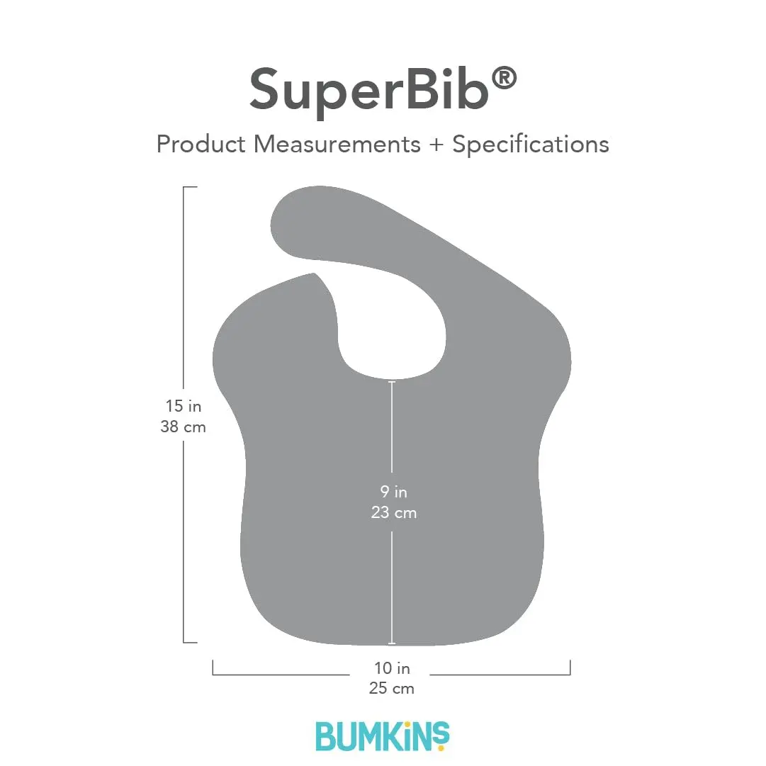 Bumkins SuperBib Baby & Toddler Bibs 3-Pack | Waterproof, Adjustable, Mess Saver for 6-24 Months - view 8