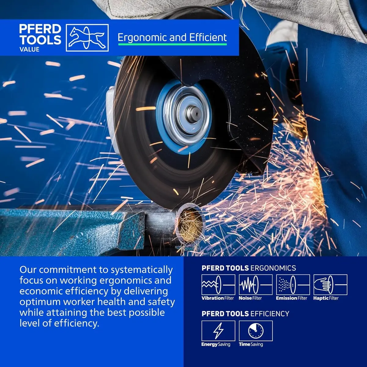 PFERD SG STEELOX Cut-Off Wheel - Type 1, 6" Diameter, 0.045" Thick, 7/8" Arbor, Aluminum Oxide, 10200 RPM | High-Performance Metal Cutter - view 6