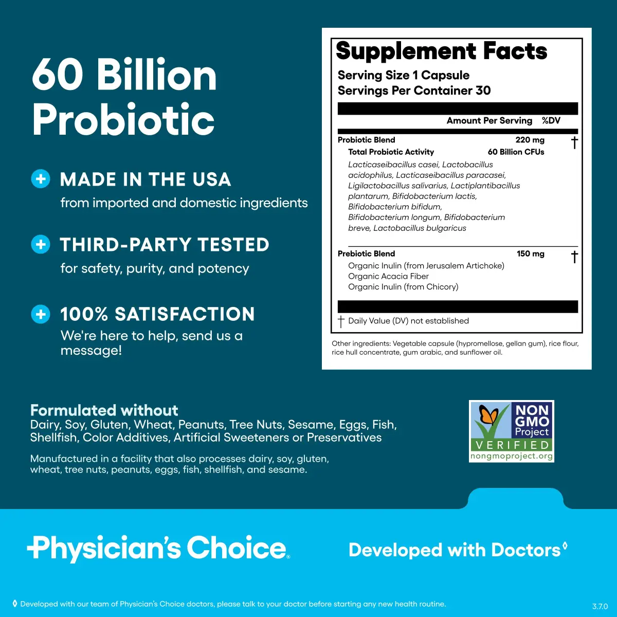 Physician's CHOICE Probiotics 60 Billion CFU 30 Count | Supports Gut Health & Digestion - view 7