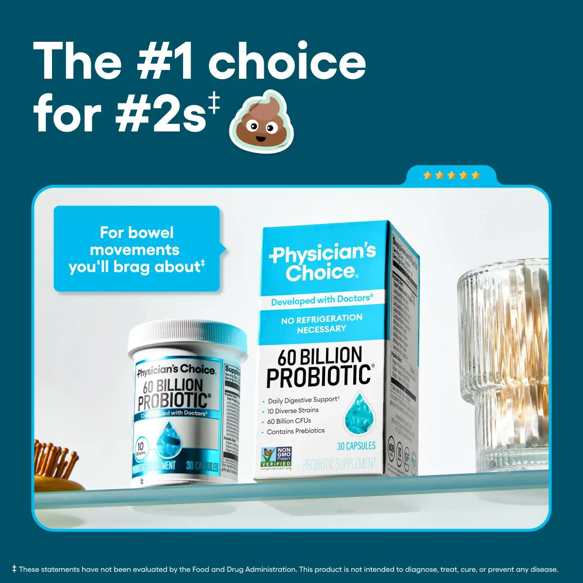 Physician's CHOICE Probiotics 60 Billion CFU 30 Count | Supports Gut Health & Digestion - view 2