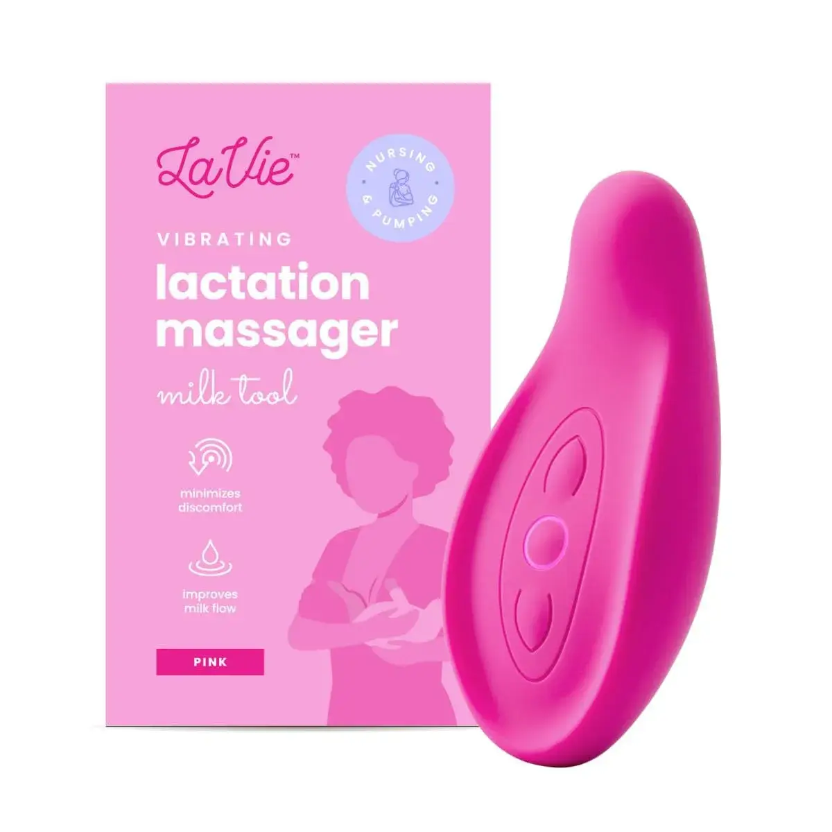 LaVie Lactation Massager with 5 Vibration Modes | 1 Count (Rose) - main product image