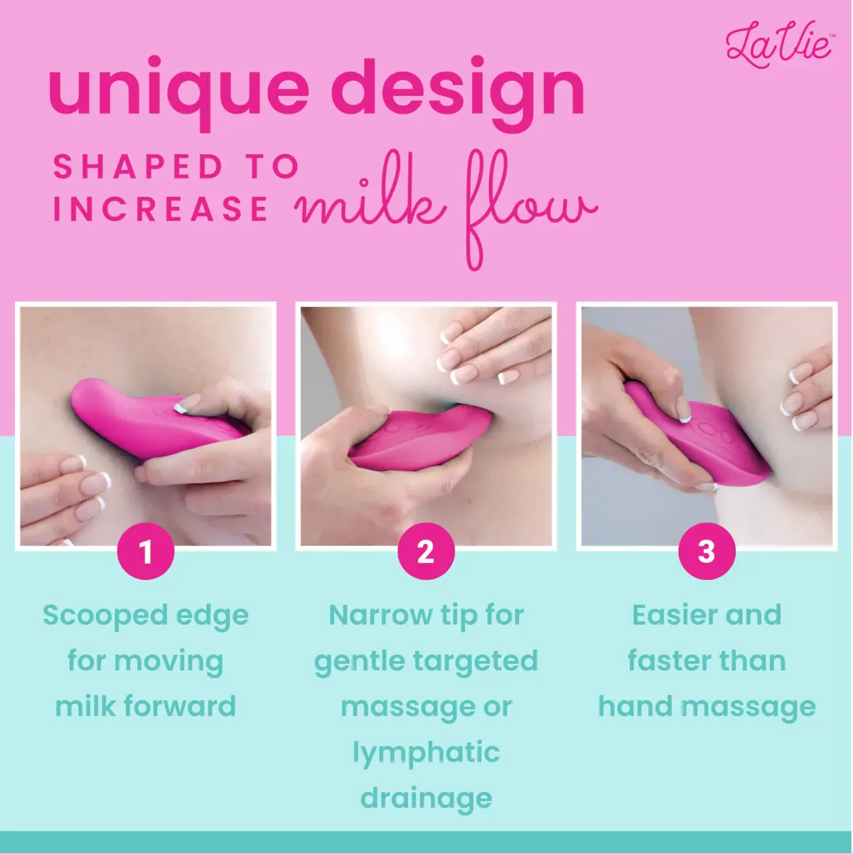 LaVie Lactation Massager with 5 Vibration Modes | 1 Count (Rose) - view 7