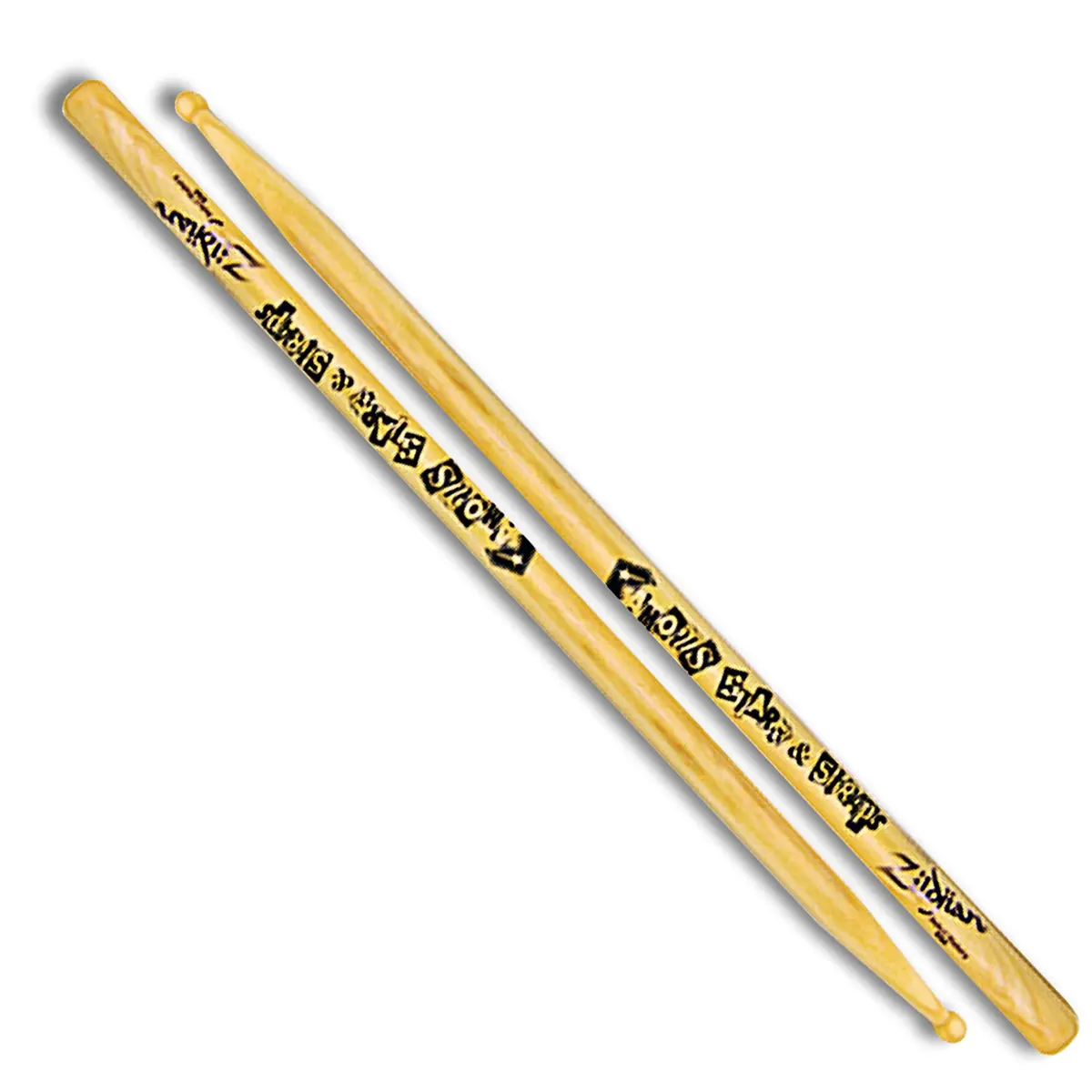 Zildjian ZASTBF Travis Barker Famous SS Model Drumsticks | Natural Finish, 1 in. Diameter, 16.4 in. Length - main product image