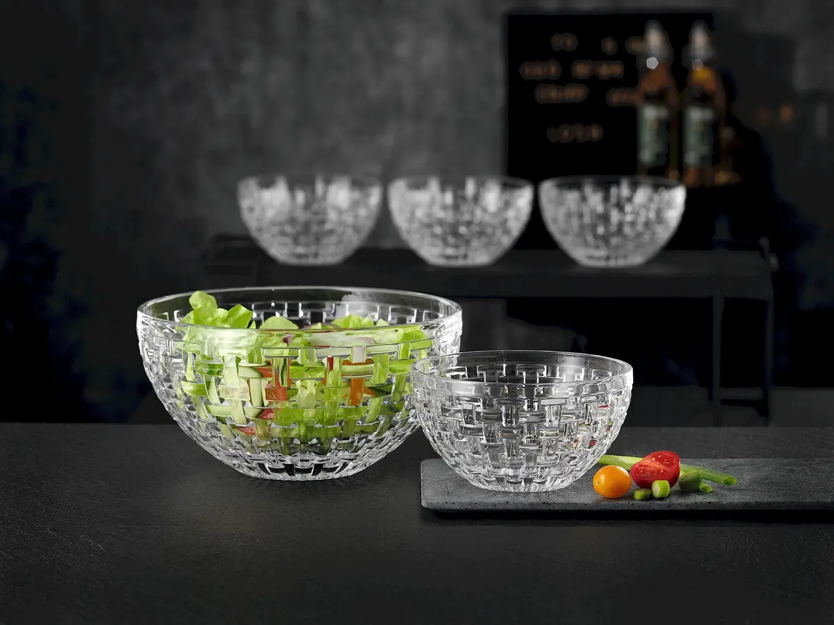 Nachtmann Bossa Nova Round Crystal Dip Bowls | 4-Piece Set for Dips & Sauces, Dishwasher Safe - view 5