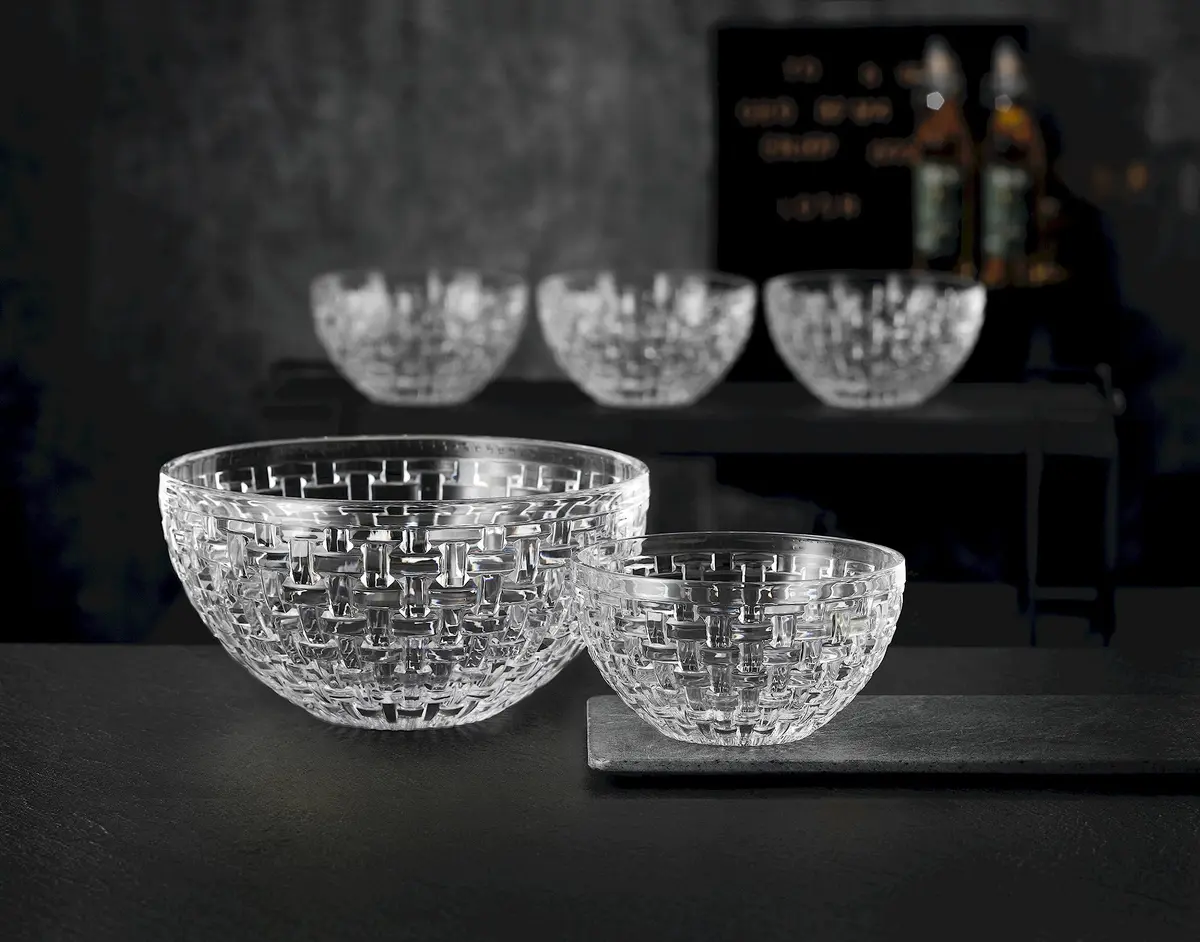Nachtmann Bossa Nova Round Crystal Dip Bowls | 4-Piece Set for Dips & Sauces, Dishwasher Safe - view 4