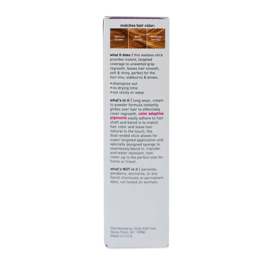Style Edit Root Touch Up Stick, Light Brown | Instant Gray Coverage, Travel-Friendly (70-120 chars) - view 8