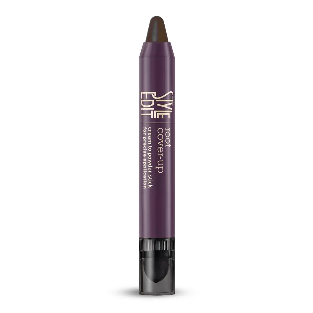 STYLE EDIT Root Touch Up Stick, Dark Brown | Instant Gray Coverage, Travel-Friendly, Made in USA - main product image