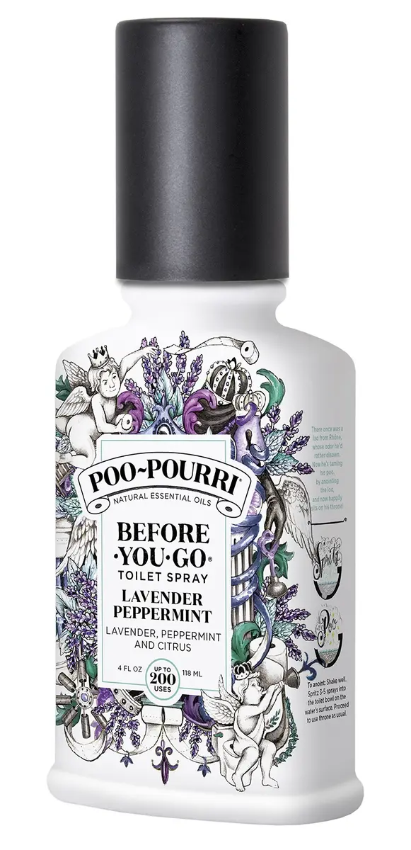 Poo-Pourri Before-You-Go Toilet Spray Lavender Peppermint 118ml (4 Fl Oz) | Odor Eliminator with Essential Oils - main product image