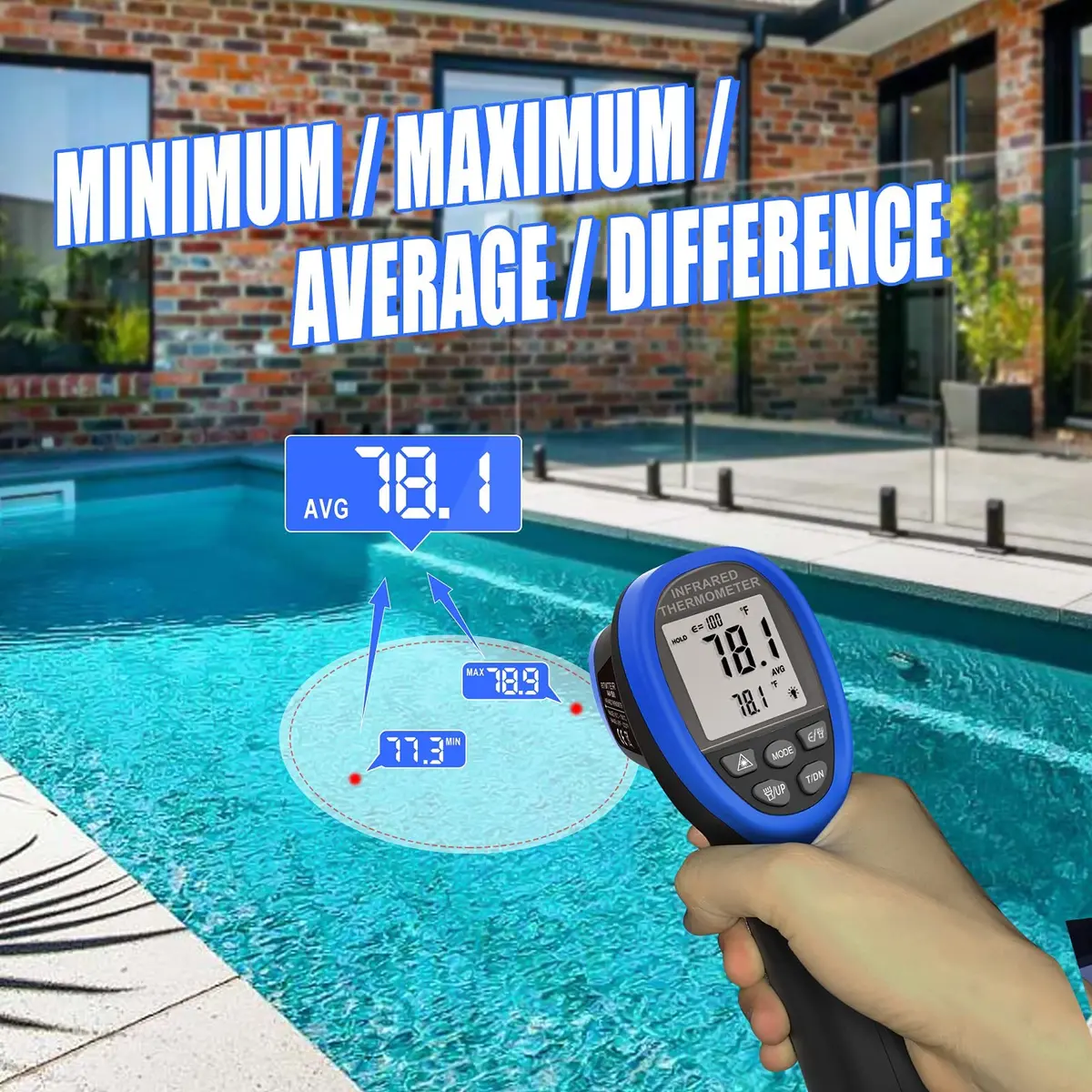 BTMETER BT-1500 High Temp Infrared Thermometer Gun -58°F to 2732°F | Non-Contact Laser Temp - view 4