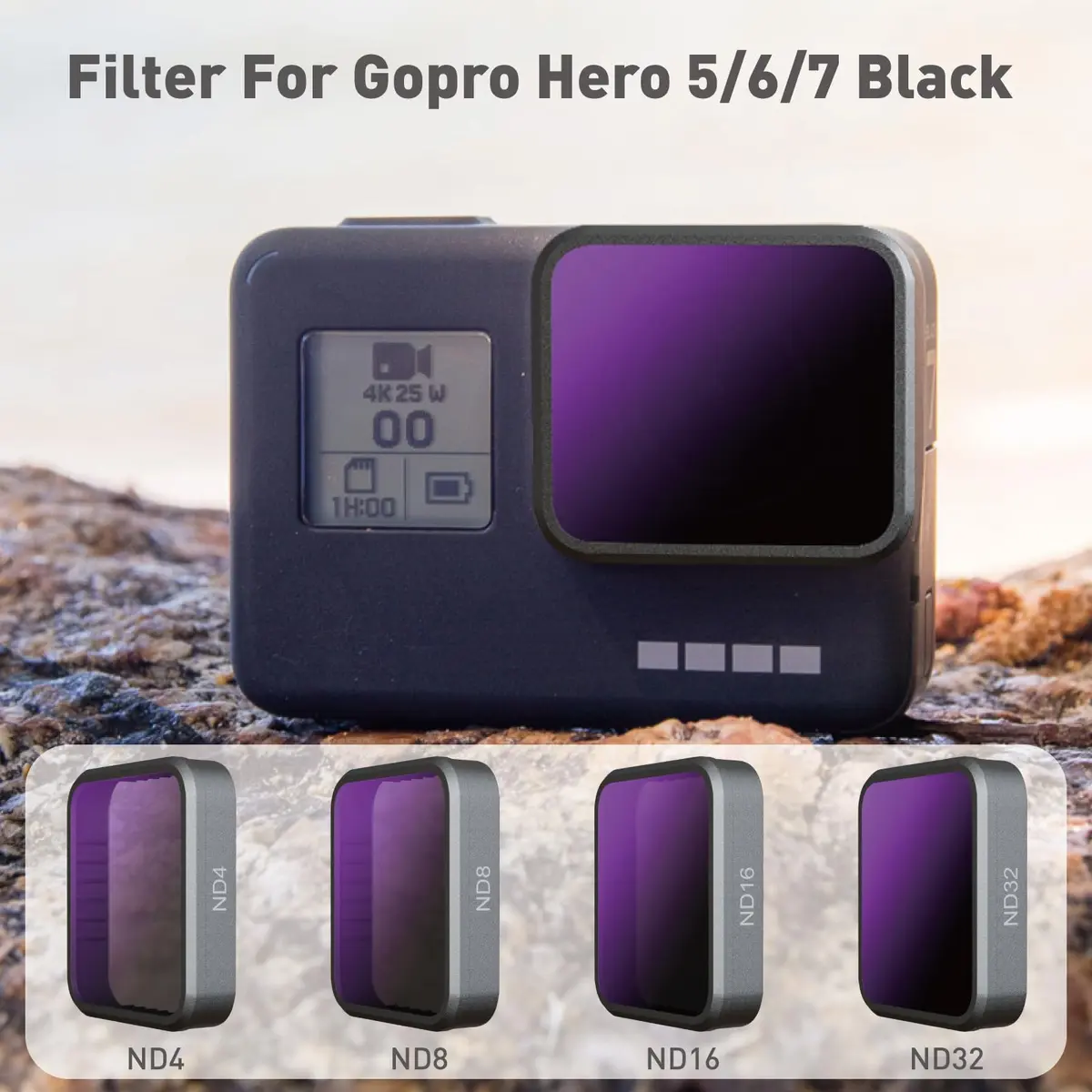 LENSKINS ND32 Filter for GoPro Hero 7 Black/Hero 6 Black/Hero 5 Black | Ultra Slim, Japanese Optic Glass, Nano Coated - view 2